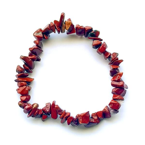 Pulsera Piedra Semipreciosa Jaspe Rojo Pasion (Elastica)