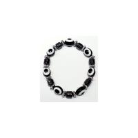 Pulsera Simil Cristal Ojo Turco Negro (Contra Mal de Ojo) (Elastica) (HAS)