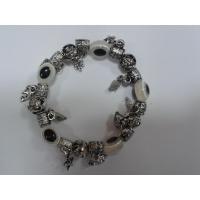 Pulsera Simil Cristal Ojo Turco Blanca c/Simbolos (Contra Ma...