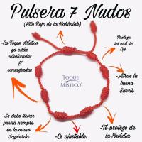 Pulsera Hilo Roja 7 Nudos