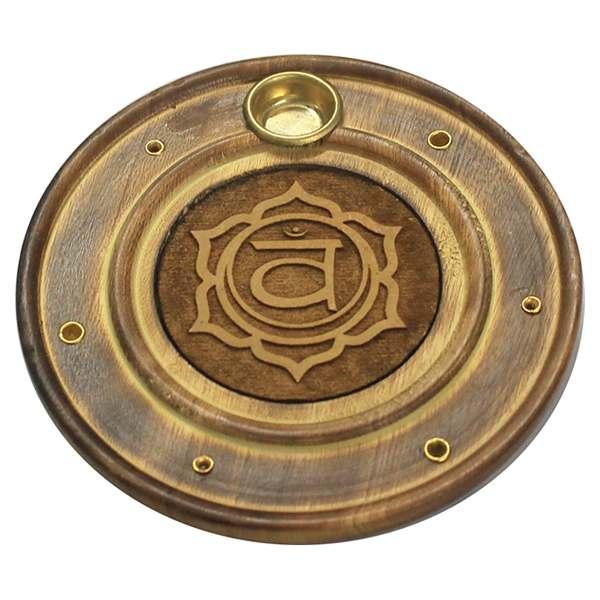 Porta Inciensos Chakra II 10 cm. (Madera)