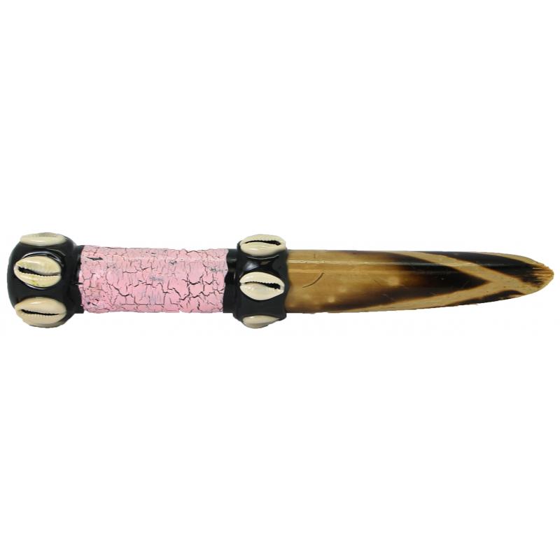 Sant. Cuchillo de Nana (Madera Decorada) (Obba,) 27 a 30 cm Artesanal puede variar de color y forma