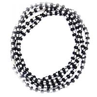 Collar Santeria Pretho Velho 1 x 1 (Bco-Ne) (1 V) Premium (1...