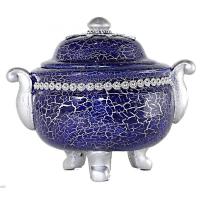 Sopera Ceramica Bombonera Decorada 3 Apoyos 30 x 21 cm Azul ...