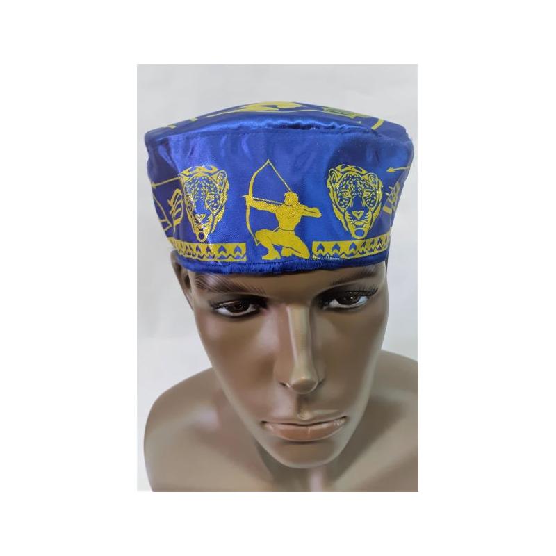 Gorro Santero Dibujos Ochosi 54 cm Elastico (Azul)(Dibujos Impresos)