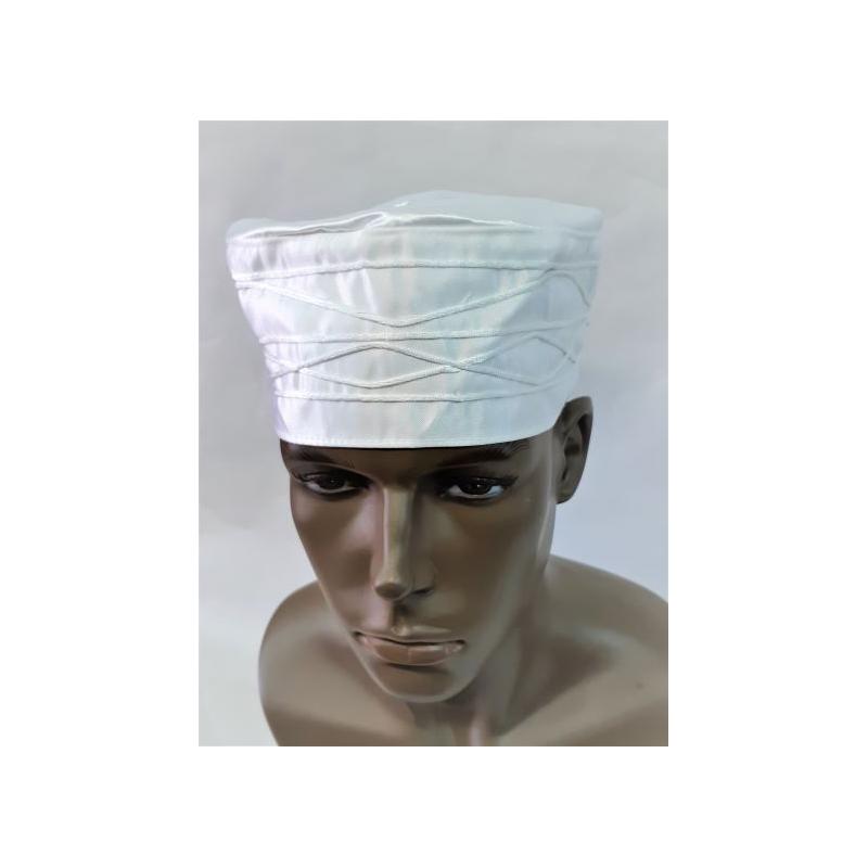 Gorro Santero Gala Obatala 54 cm Elastico (Blanco)