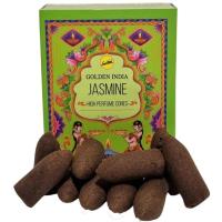 Cono reflujo Golden Indian Jasmine-Jazmin (10 conos-37g) (Sree Vani) (P12)