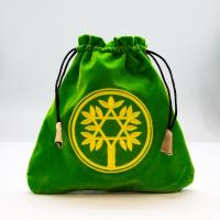 Bolsa Tarot Terciopelo Verde 20,5 x 20 cm (Motivo Arbol Celt...