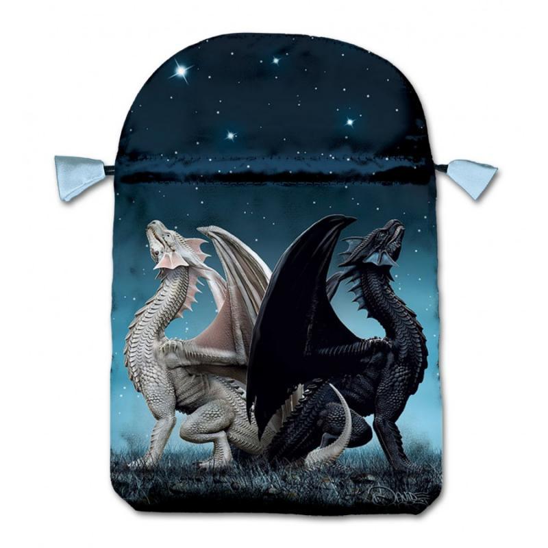 Bolsa Tarot Dragones - Seda 23 x 16 cm (celeste)