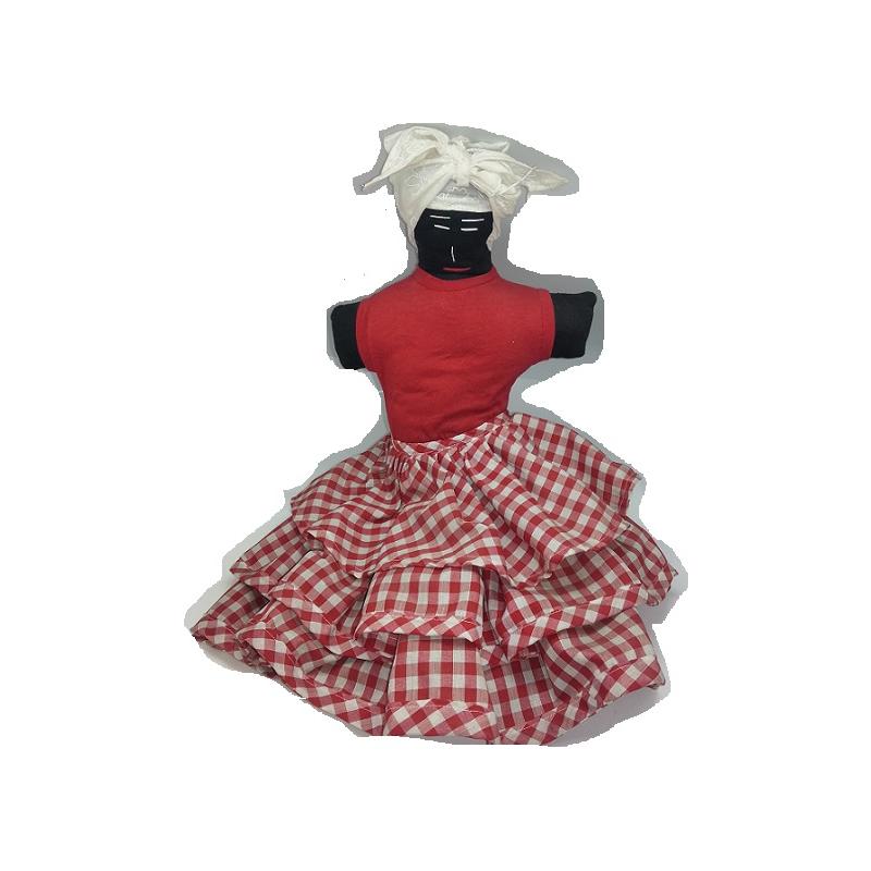 Muñeca Tela Changó con Vestido 55 x 18 cm (Origen Cuba)(has)