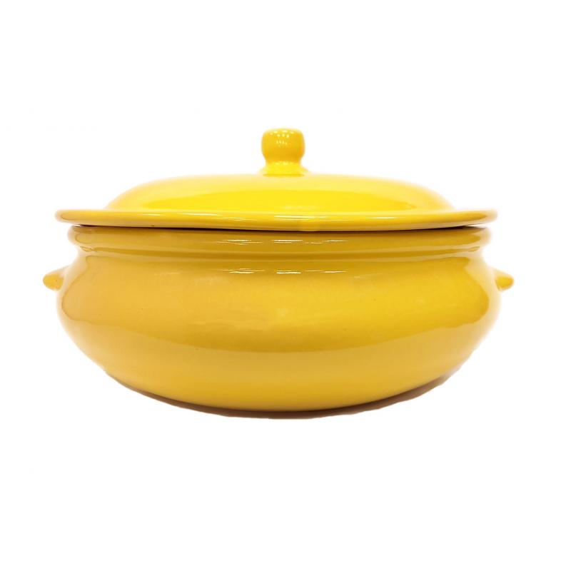 Sopera Ceramica Amarillo 4L (Ochun) 34 x 18 x 10 cm. Diametro 26 cm (producto artesanal puede tener