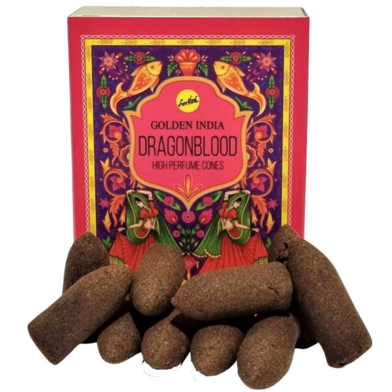 Cono reflujo Golden Indian DragonBlood-Sangre de Drago (10 conos-37g) (Sree Vani) (P12)