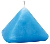 Vela Forma Piramide Pequeña 6 cm (Celeste)