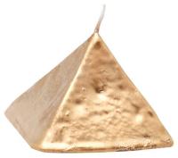 Vela Forma Piramide Pequeña 6 cm (Dorado)