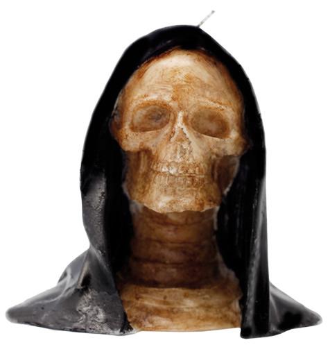 Vela Forma Santa Muerte c/ Capucha 15 cm (Negra)