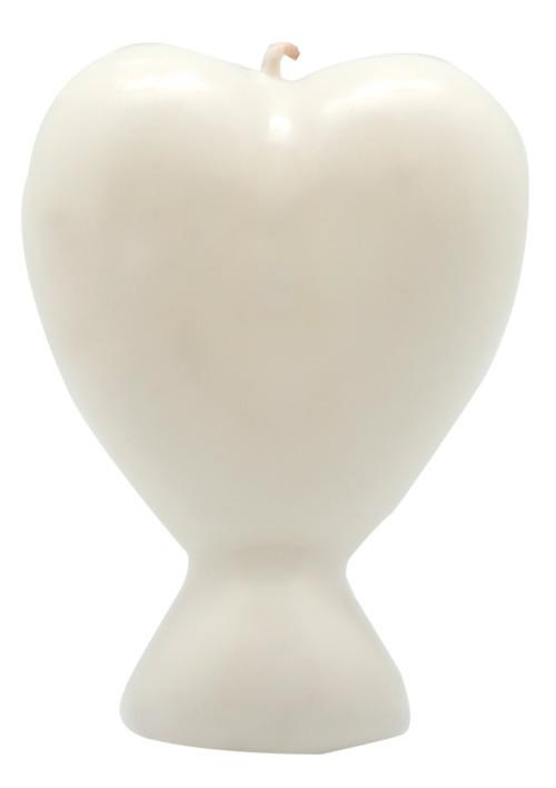 Vela Forma Corazón 9 cm. (Blanco) *