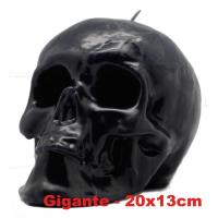 Vela Forma Craneo Gigante 13 cm (Negro)