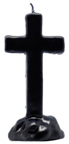 Vela Forma Cruz 16 cm (Negra)