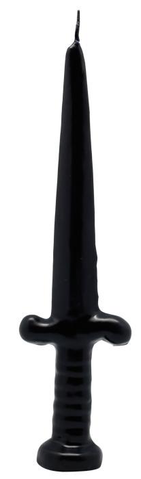 Vela Forma Espada negra 24 cm