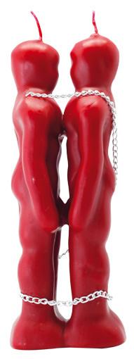 Vela Forma Hombre - Hombre Encadenados 19 cm (Rojo)