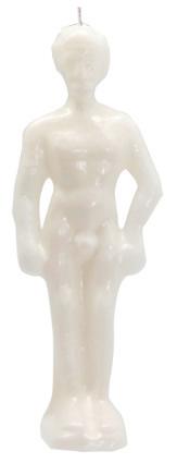 Vela Forma Hombre 19 cm (Blanco)