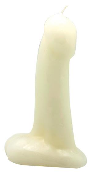 Vela Forma Pene 16 cm (Blanco)