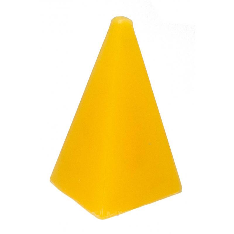 Vela Forma Piramide Mediana 13 cm (Amarillo)