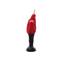 Vela Forma Pomba Gira 14 cm (Rojo-Negro)