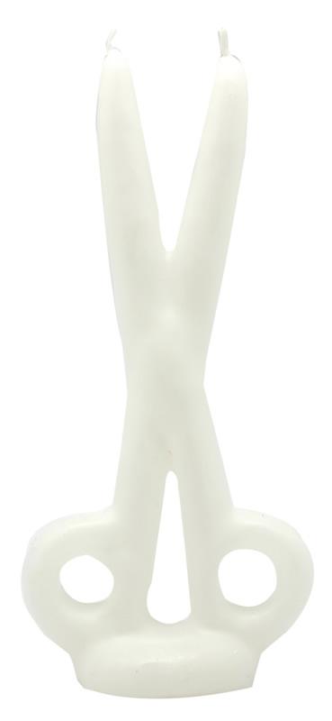 Vela Forma Tijera 16 cm (Blanco)