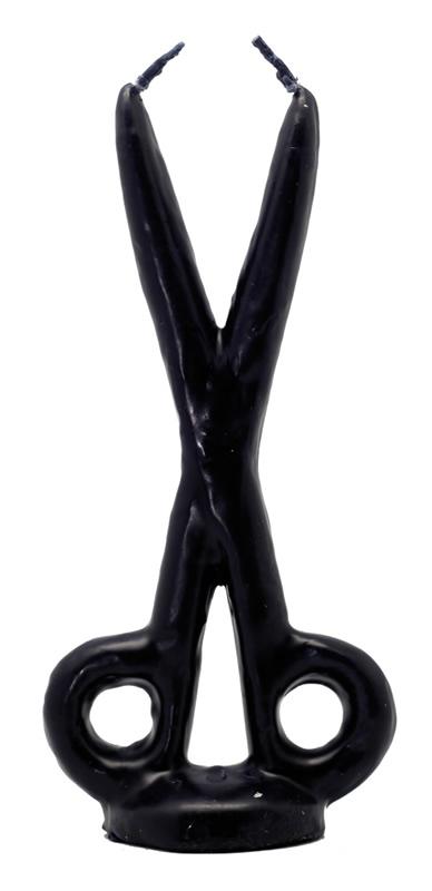 Vela Forma Tijera 16 cm (Negro)