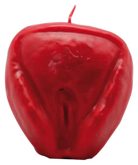 Vela Forma Vagina 9 cm (Rojo)