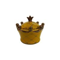 Sopera Forma Corona 12 x 15 cm (Amarilla con dorado)