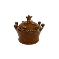 Sopera Forma Corona 12 x 15 cm (Marron con dorado)