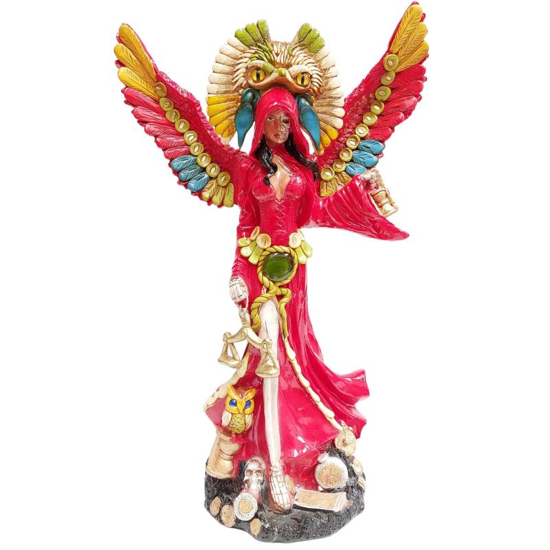 Imagen Encarnada Alas Azteca Aguila 58 cm 23 inch (Roja) - Resina Artesanal (puede variar color o fo