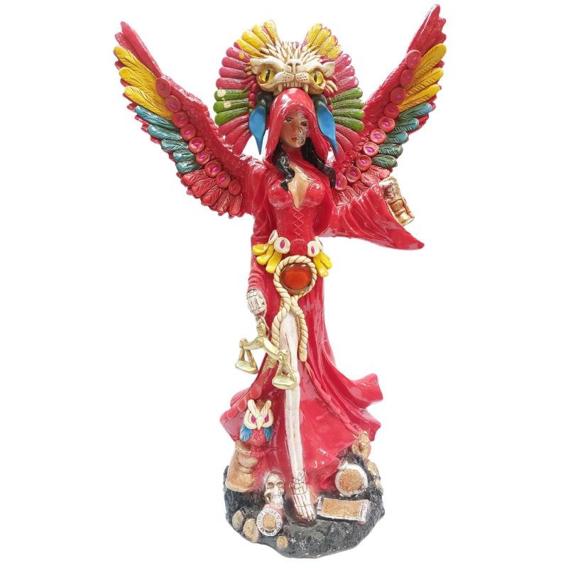 Imagen Encarnada Alas Azteca Jaguar 58 cm 23 inch (Roja) - Resina Artesanal (puede variar color o fo