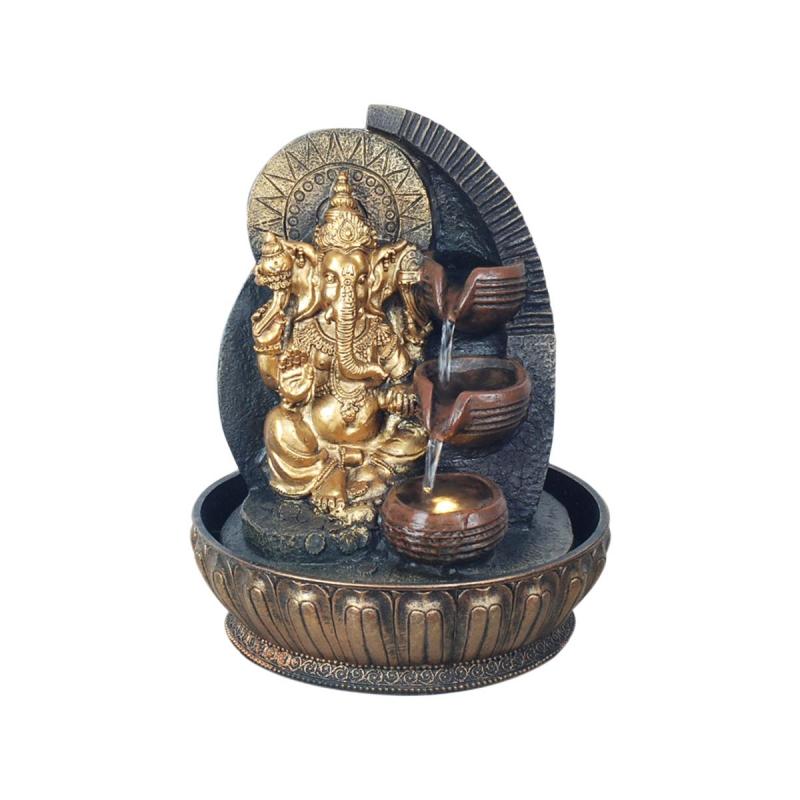 Fuente Resina Ganesha 22 x 22 x 27 cm - HINDU