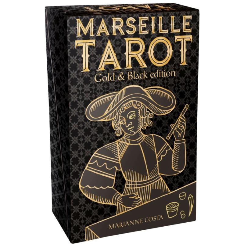 Tarot Marseille Gold & Black Edition - Marianne Costa (78 Cartas+Libro) (Multi) (SCA) (2023)
