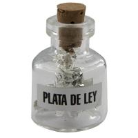 Amuleto Botella con Lamina de Plata