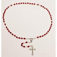 Rosario Cristal Facetado Rojo 5 mm*