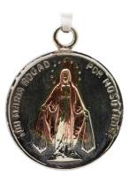 Amuleto Virgen Milagrosa con Tetragramaton 2.5 cm (HAS)