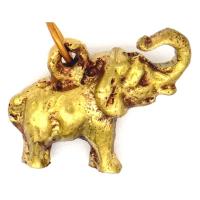 Amuleto Bronce Elefante Atrae Dinero 2 cm (Hecho a Mano) (HAS)
