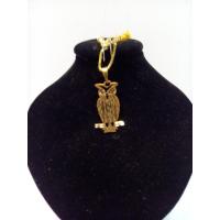 Amuleto Buho Calado Tumbaga Dorado 3 cm