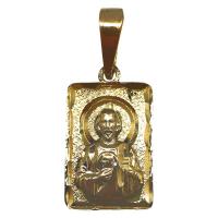 Amuleto Judas Tadeo Rectangular Tumbaga Dorado 3 cm (Medalla)