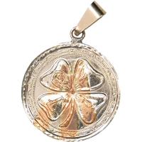 Amuleto Trebol Simbolos Suerte con Tetragramaton 3.5 cm (HAS)