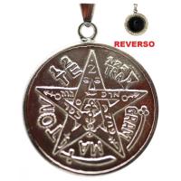 Amuleto Tetragramaton con Obsidiana Zodiacal 3.5 cm