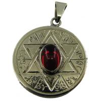 Amuleto Estrella 6 Puntas Atrae y Repele Piedra Roja c/ Tetr...