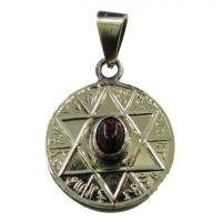 Amuleto Estrella 6 Puntas Atrae y Repele Piedra Roja con Tet...