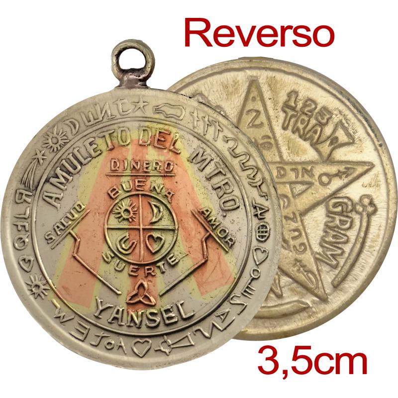 Amuleto Yansel con Tetragramaton 3.5 cm (Talisman: Buena Suerte-Dinero-Amor-Salud) (HAS)