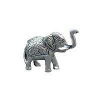 Elefante de la Suerte 9 x 7 cm (Mediano) (Baño plateado)