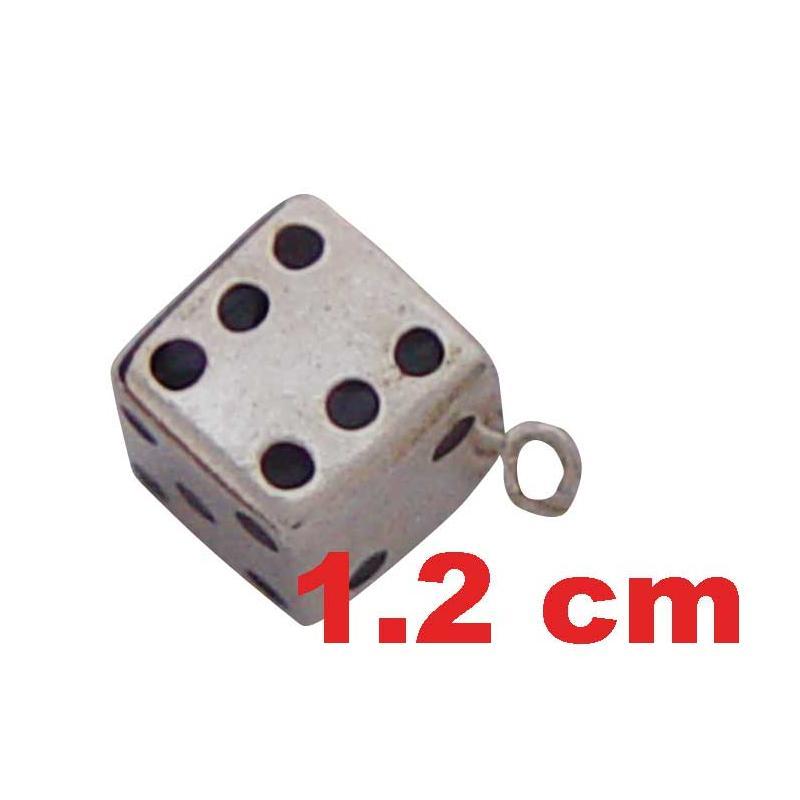 Amuleto Plata Dado 1.2 x 1.2 cm (HAS)